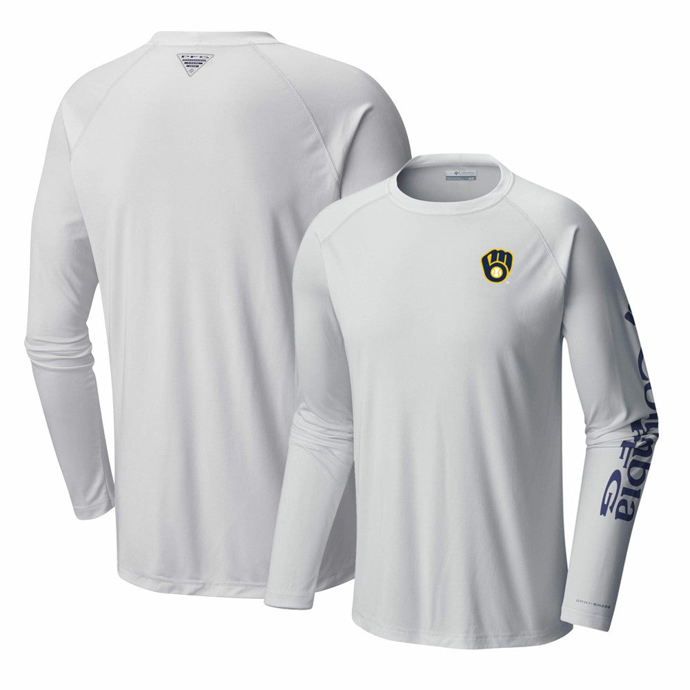 Milwaukee Brewers Columbia Terminal Tackle Long Sleeve T-Shirt Clearance