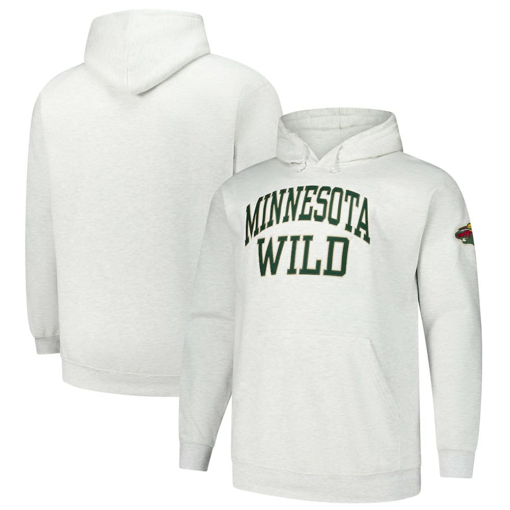 Minnesota Wild - Fanatics Big & Tall Fleece Pullover Hoodie Heather Gray