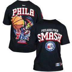 NBA - Philadelphia 76ers Hyperfly Unisex NBA x My Hero Academia All Might Smash T-Shirt - Black