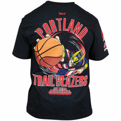 NBA - Portland Trail Blazers Hyperfly Unisex NBA x My Hero Academia All Might Smash T-Shirt - Black
