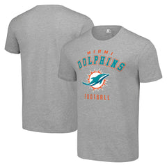Miami Dolphins Starter Logo T-Shirt Heather Gray - NFL