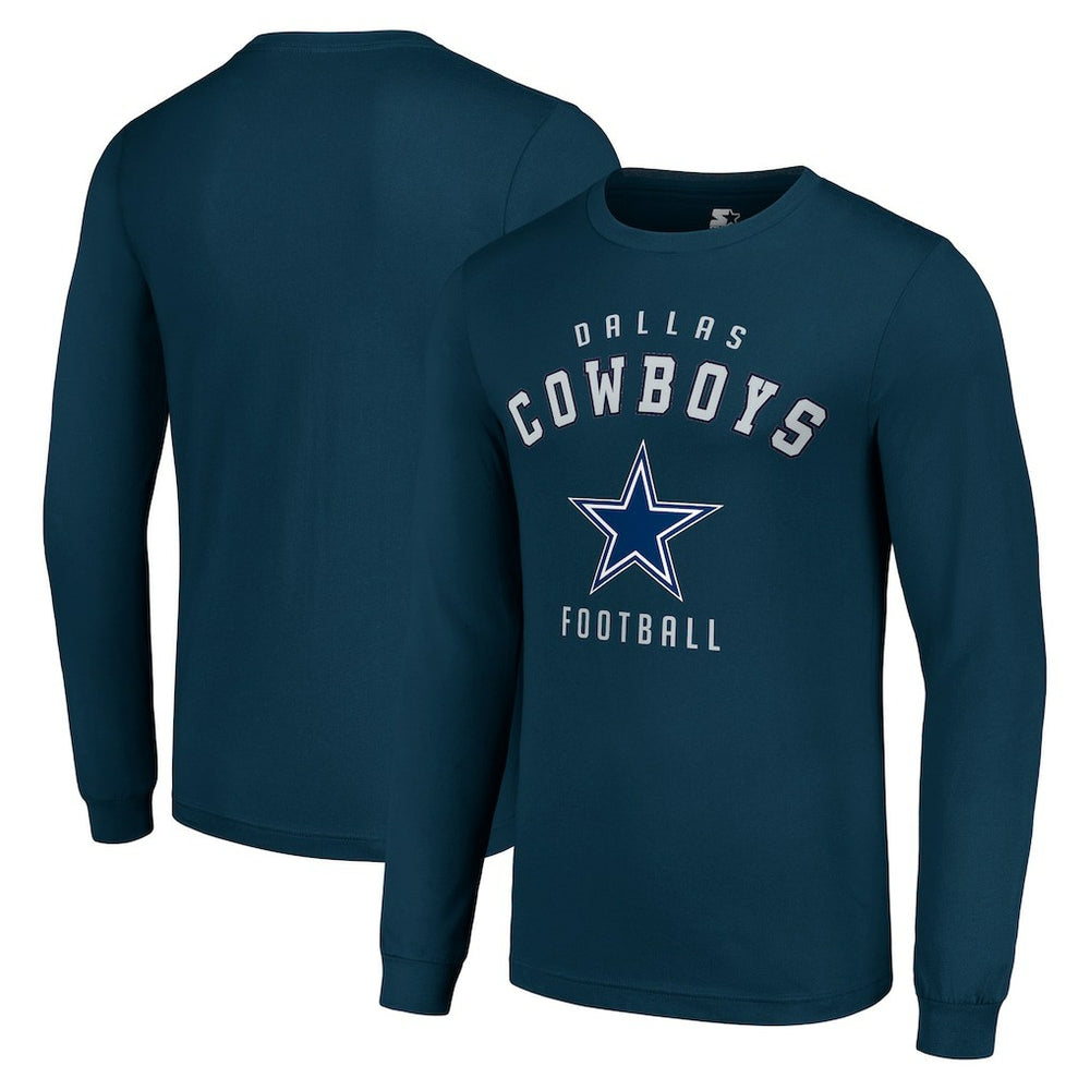 Dallas Cowboys Starter Long Sleeve T-Shirt Navy - NFL