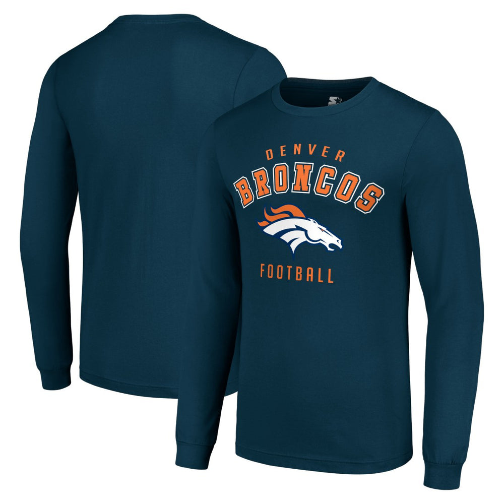 Denver Broncos Starter Long Sleeve T-Shirt Navy - NFL