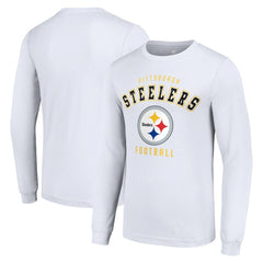 Pittsburgh Steelers Starter Long Sleeve T-Shirt White - NFL