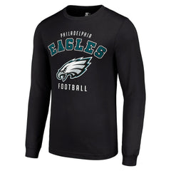 Philadelphia Eagles Starter Long Sleeve T-Shirt Black - NFL