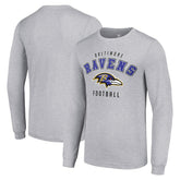 Baltimore Ravens Starter Long Sleeve T-Shirt Heather Gray - NFL