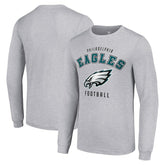 Philadelphia Eagles Starter Long Sleeve T-Shirt Heather Gray - NFL