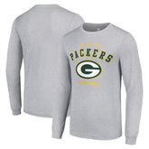 Green Bay Packers Starter Long Sleeve T-Shirt Heather Gray - NFL