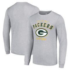 Green Bay Packers Starter Long Sleeve T-Shirt Heather Gray - NFL