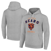 Chicago Bears Starter Unisex Logo Pullover Hoodie Heather Gray - NFL