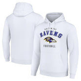Baltimore Ravens Starter Unisex Logo Pullover Hoodie White - NFL