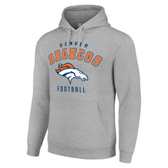 Denver Broncos Starter Unisex Logo Pullover Hoodie Heather Gray - NFL