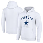 Dallas Cowboys Starter Unisex Logo Pullover Hoodie White - NFL