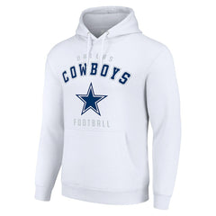 Dallas Cowboys Starter Unisex Logo Pullover Hoodie White - NFL