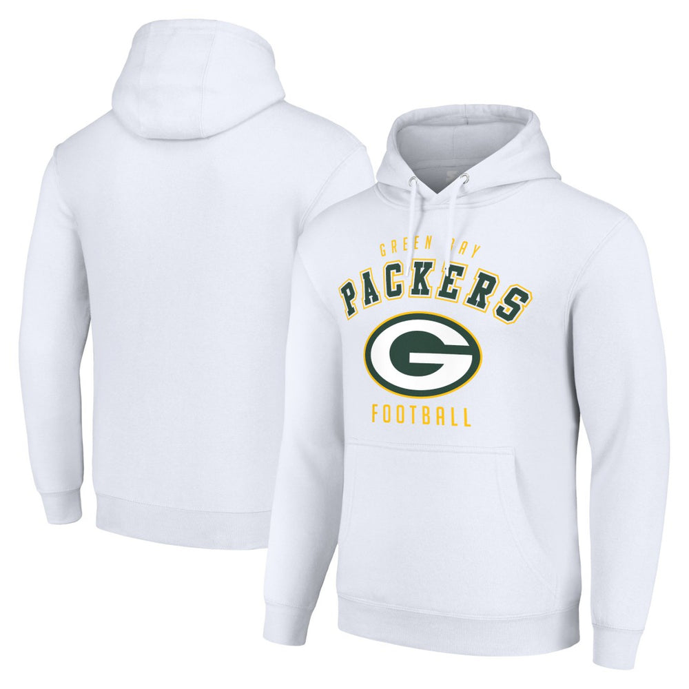 Green Bay Packers Starter Unisex Logo Pullover Hoodie White - NFL