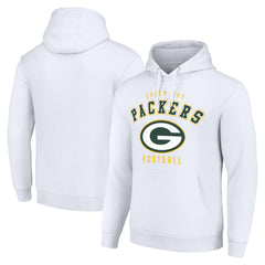 Green Bay Packers Starter Unisex Logo Pullover Hoodie White - NFL