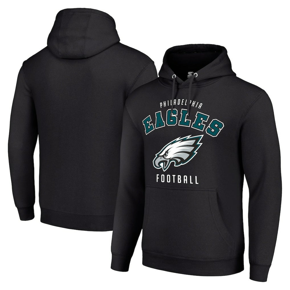 Philadelphia Eagles Starter Unisex Logo Pullover Hoodie Black - NFL