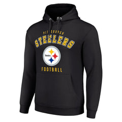 Pittsburgh Steelers Starter Unisex Logo Pullover Hoodie Black - NFL