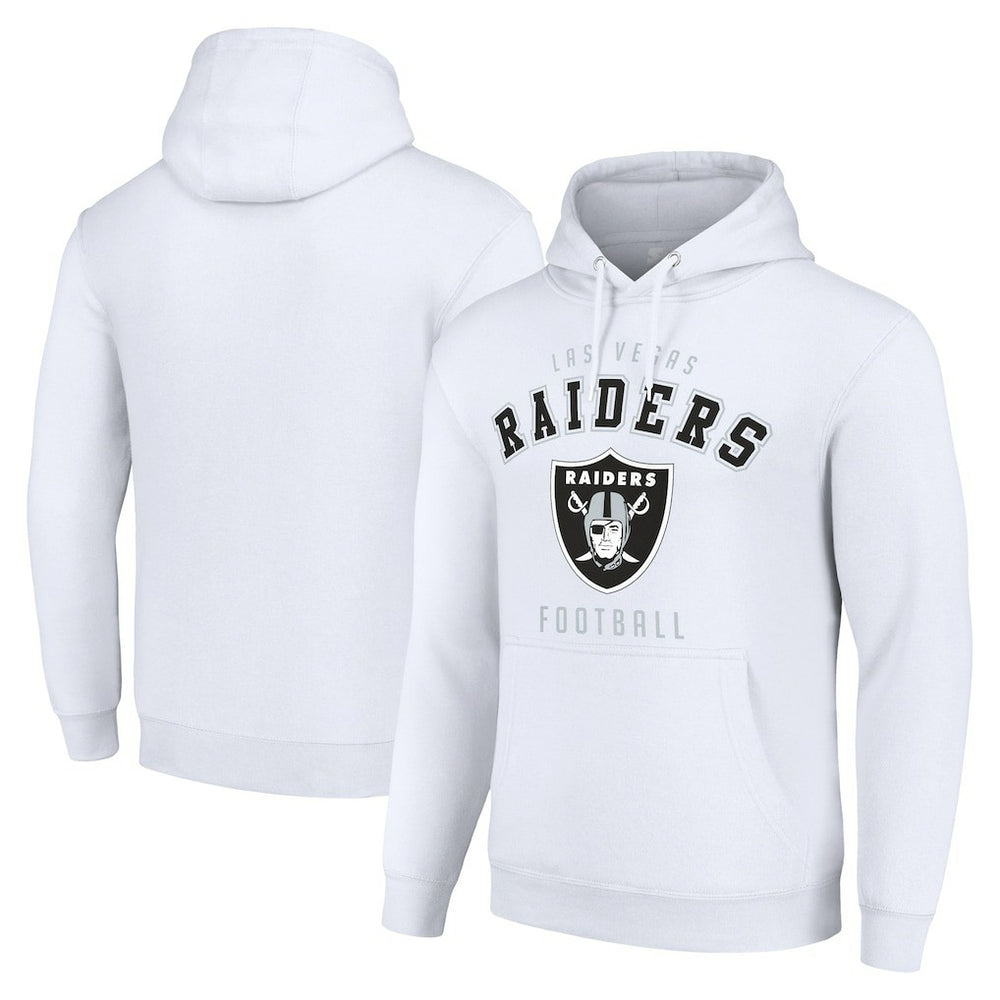 Las Vegas Raiders Starter Unisex Logo Pullover Hoodie White - NFL