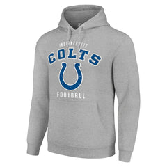 Indianapolis Colts Starter Unisex Logo Pullover Hoodie Heather Gray - NFL