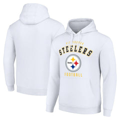Pittsburgh Steelers Starter Unisex Logo Pullover Hoodie White - NFL