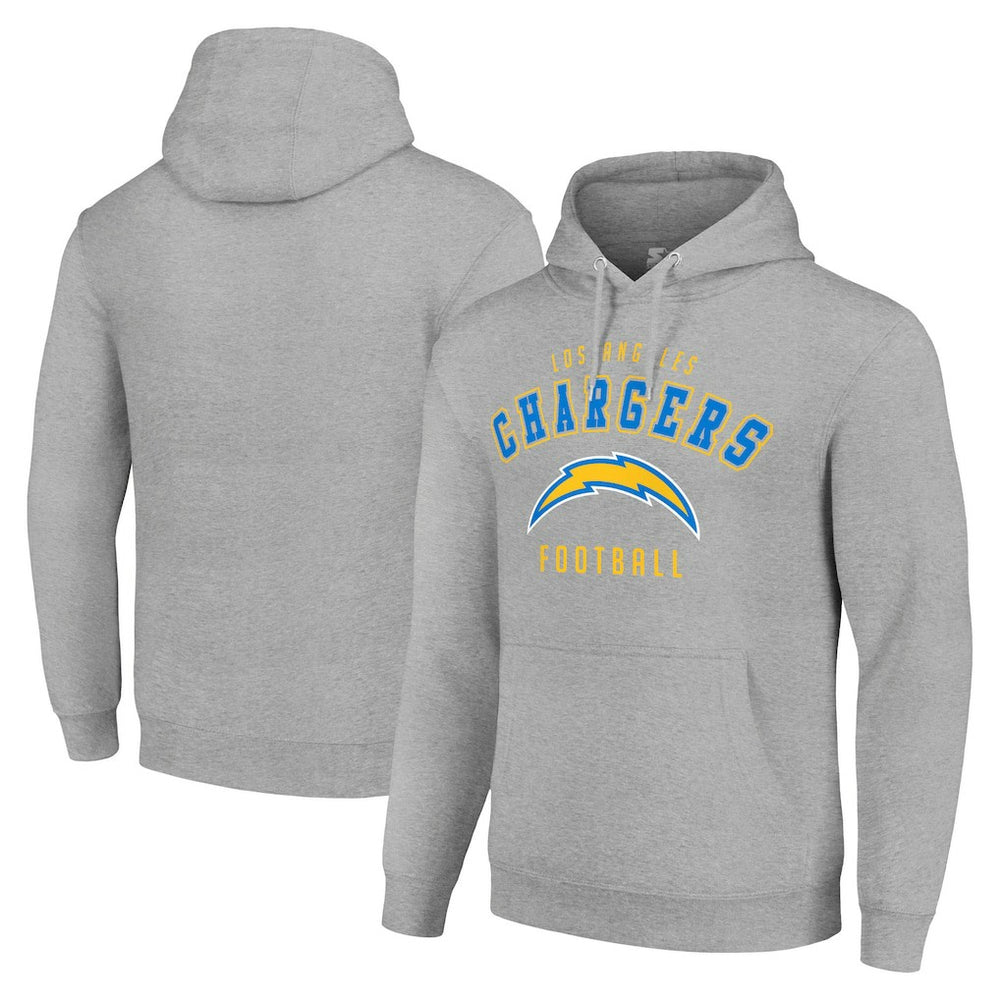 Los Angeles Chargers Starter Unisex Logo Pullover Hoodie Heather Gray - NFL