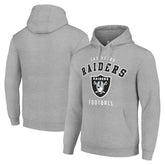 Las Vegas Raiders Starter Unisex Logo Pullover Hoodie Heather Gray - NFL