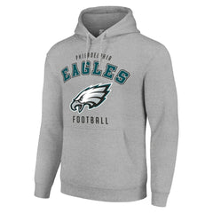 Philadelphia Eagles Starter Unisex Logo Pullover Hoodie Heather Gray - NFL