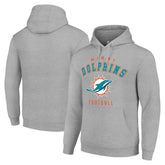 Miami Dolphins Starter Unisex Logo Pullover Hoodie Heather Gray - NFL