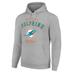 Miami Dolphins Starter Unisex Logo Pullover Hoodie Heather Gray - NFL
