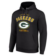 Green Bay Packers Starter Unisex Logo Pullover Hoodie Black - NFL