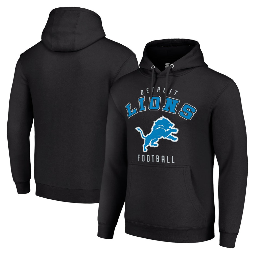 Detroit Lions Starter Unisex Logo Pullover Hoodie Black - NFL