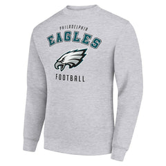 Philadelphia Eagles Starter Team Logo Pullover Sweatshirt Heather Gray - NFL