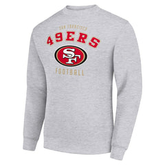 San Francisco 49ers Starter Team Logo Pullover Sweatshirt Heather Gray - NFL