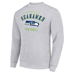 Seattle Seahawks Starter Team Logo Pullover Sweatshirt Heather Gray - NFL