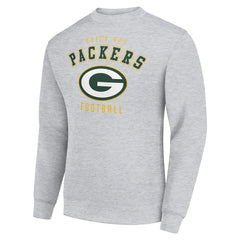 Green Bay Packers Starter Team Logo Pullover Sweatshirt Heather Gray - NFL