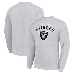 Las Vegas Raiders Starter Team Logo Pullover Sweatshirt Heather Gray - NFL