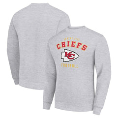Kansas City Chiefs Starter Team Logo Pullover Sweatshirt Heather Gray - NFL