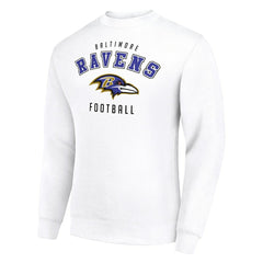 Baltimore Ravens Starter Team Logo Pullover Sweatshirt White - NFL