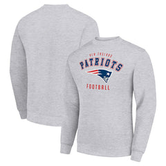 New England Patriots Starter Team Logo Pullover Sweatshirt Heather Gray - NFL
