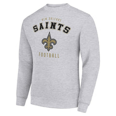 New Orleans Saints Starter Team Logo Pullover Sweatshirt Heather Gray - NFL