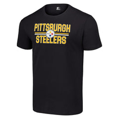 Pittsburgh Steelers Starter Team Mesh Print Graphic T-Shirt Black - NFL
