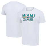Miami Dolphins Starter Team Mesh Print Graphic T-Shirt White - NFL