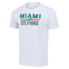 Miami Dolphins Starter Team Mesh Print Graphic T-Shirt White - NFL