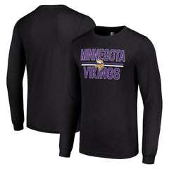 Minnesota Vikings Starter Team Mesh Print Graphic Long Sleeve T-Shirt Black - NFL