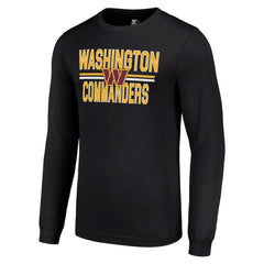 Washington Commanders Starter Team Mesh Print Graphic Long Sleeve T-Shirt Black - NFL