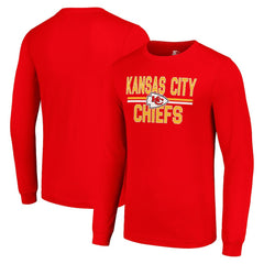 Kansas City Chiefs Starter Team Mesh Print Graphic Long Sleeve T-Shirt Red - NFL