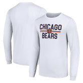 Chicago Bears Starter Team Mesh Print Graphic Long Sleeve T-Shirt White - NFL