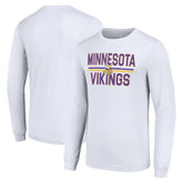 Minnesota Vikings Starter Team Mesh Print Graphic Long Sleeve T-Shirt White - NFL