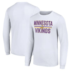Minnesota Vikings Starter Team Mesh Print Graphic Long Sleeve T-Shirt White - NFL